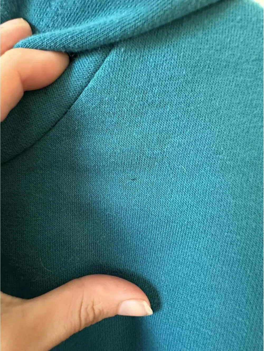 Wild Fable Teal Cropped Pullover Hoodie Sweatshirt Size S - Picture 5 of 6